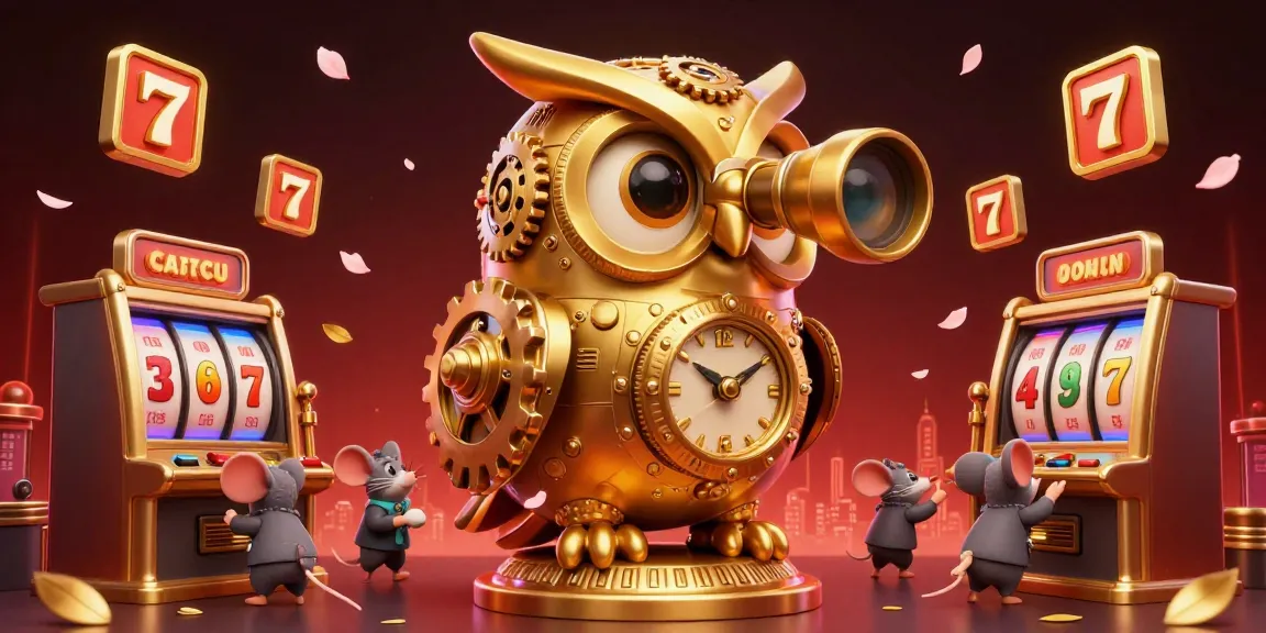Engage in thrilling games with sunwin at a vibrant casino filled with golden owl and lucky symbols.